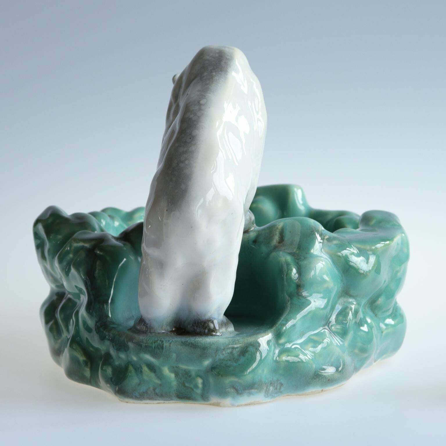 Pottery Polar Bear Bowl Or Ashtray From Ditmar Urbach Czechoslovakia, 1930s photo Home Decor