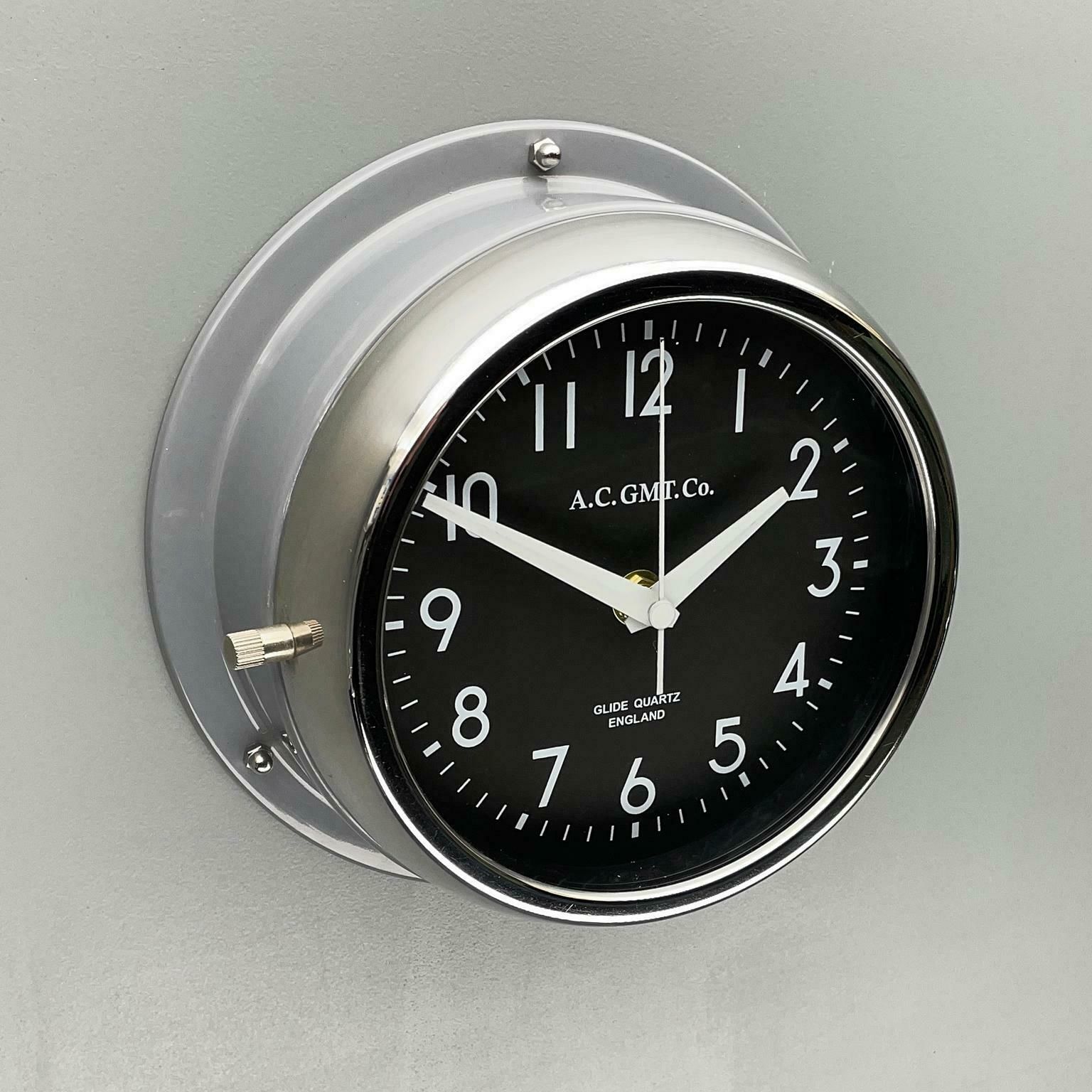 photo furniture 1970''S British Ultimate Grey /Monochrome Black Ac Gmt Co. Classic Wall Clock
