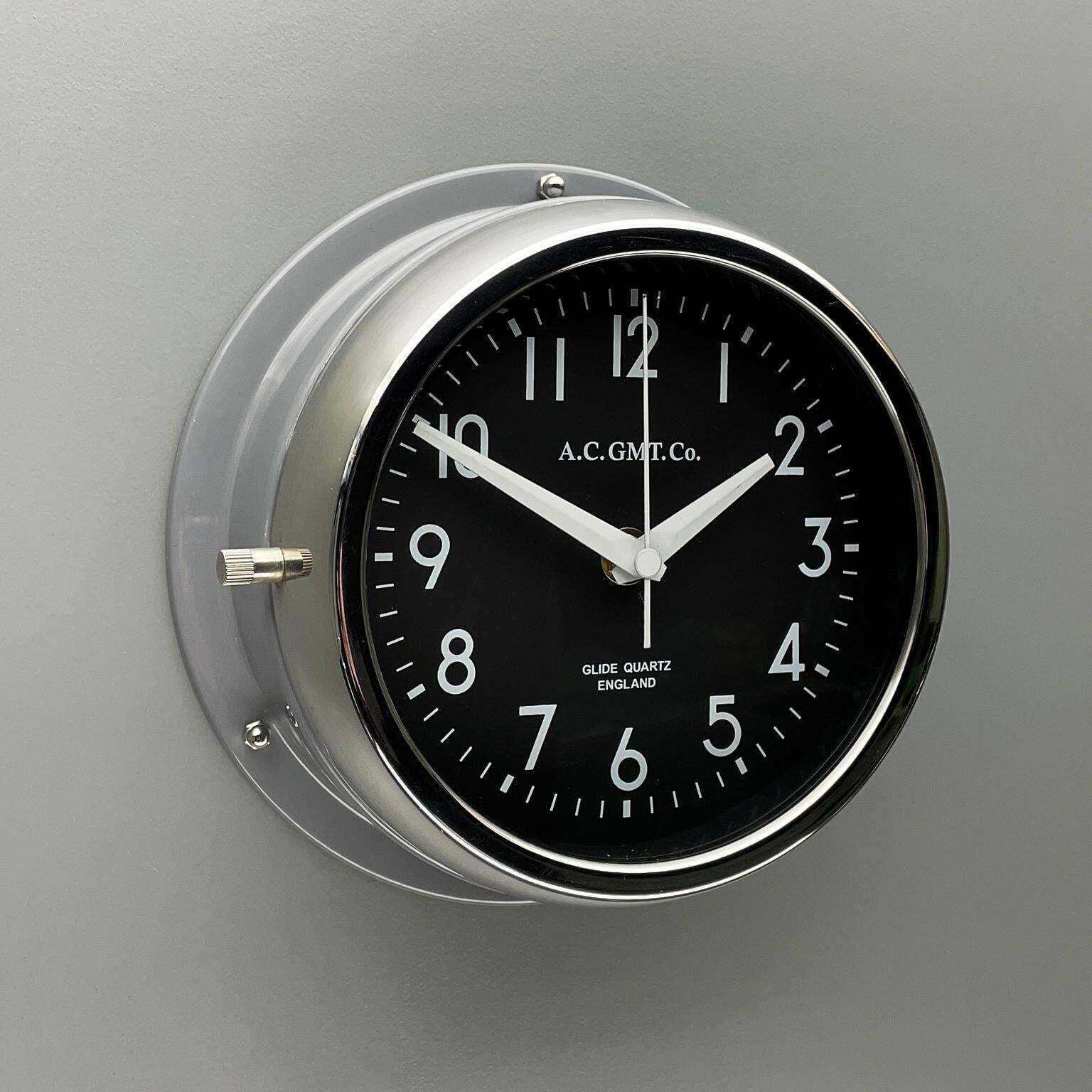 Home Decor 1970''S British Ultimate Grey /Monochrome Black Ac Gmt Co. Classic Wall Clock photo