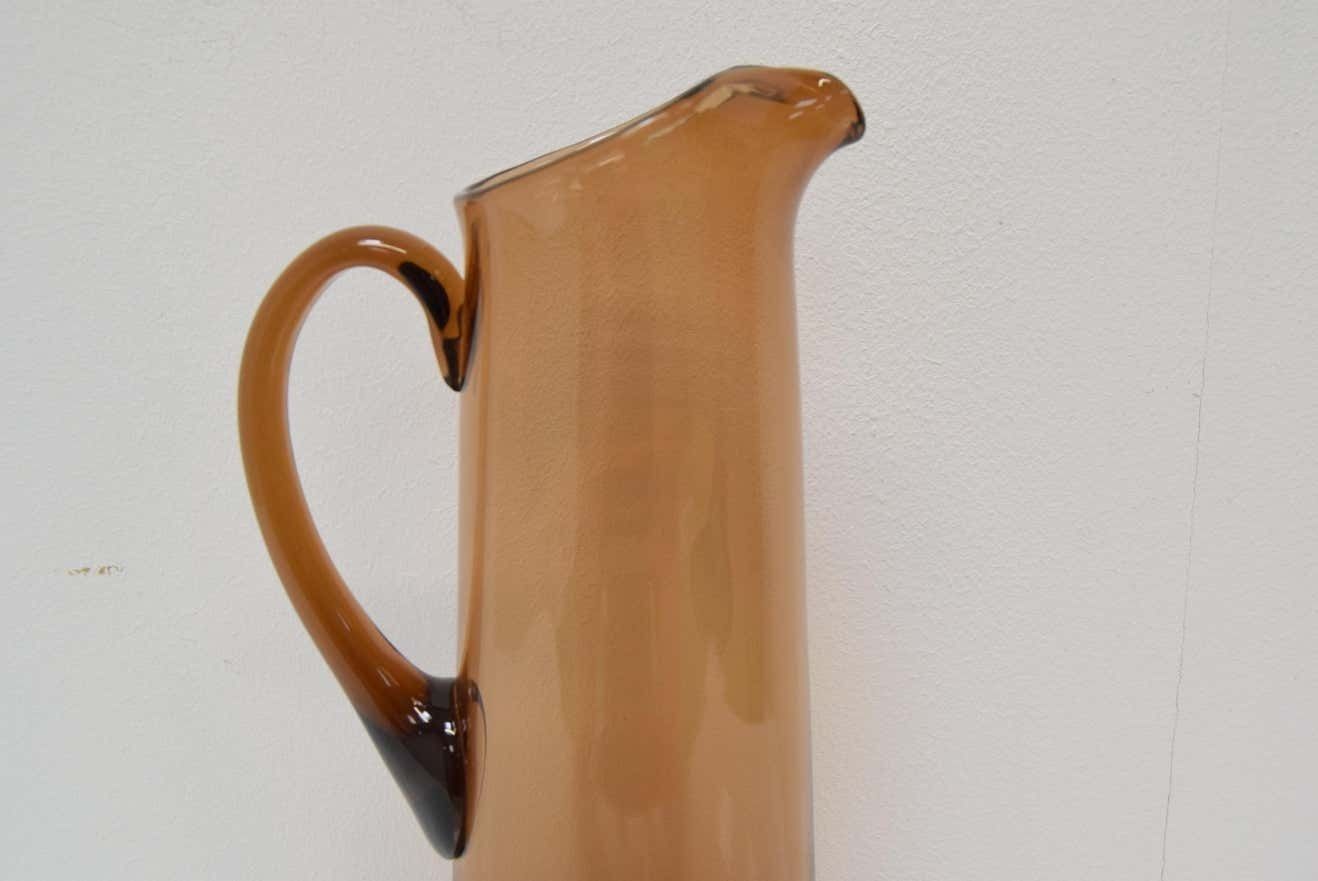 photo furniture Art Czech Glass Pitcher By Glasswork Novy Bor 1950s