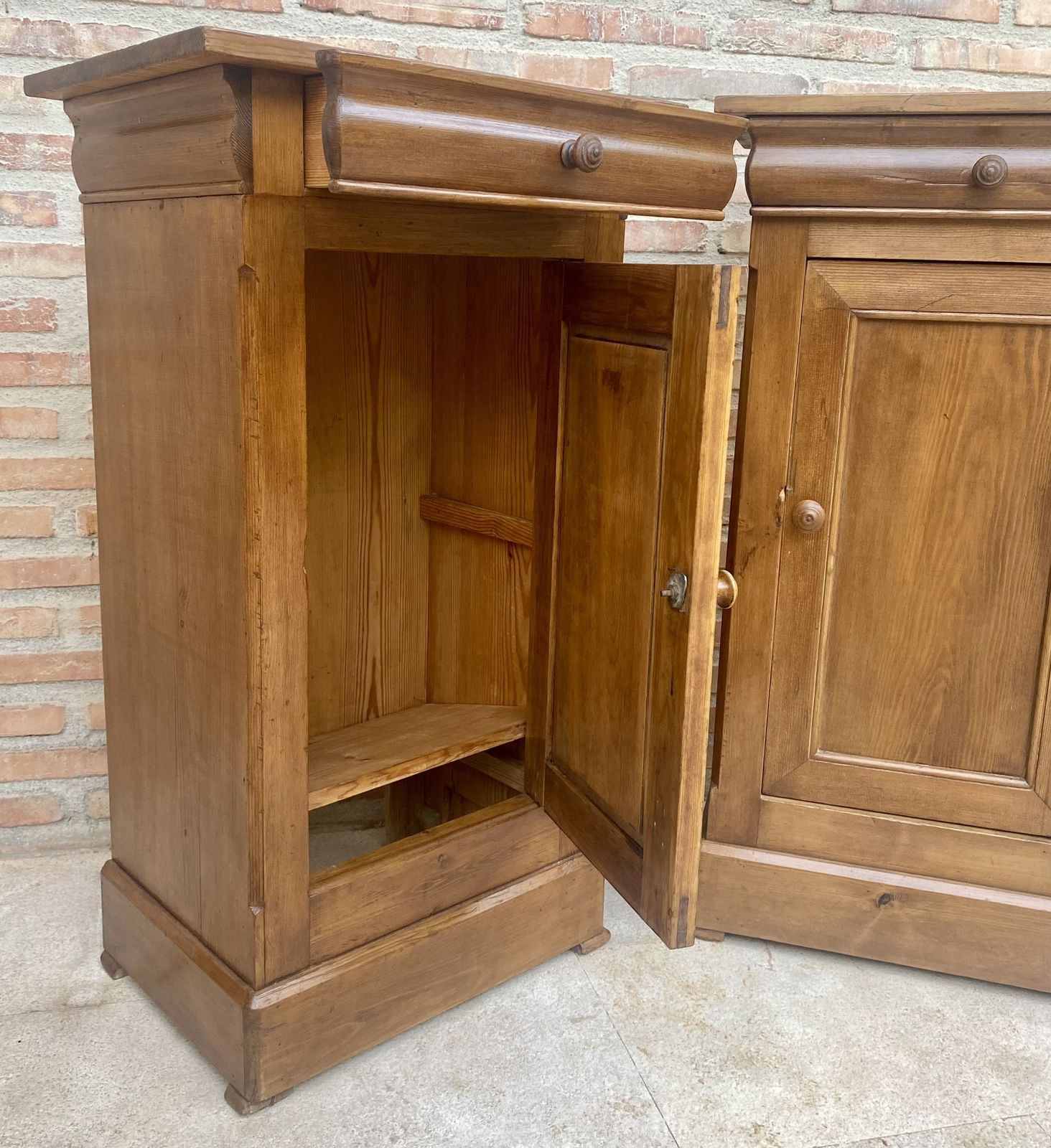 Early 20th Century French Provincial Walnut Nightstand photo for sale