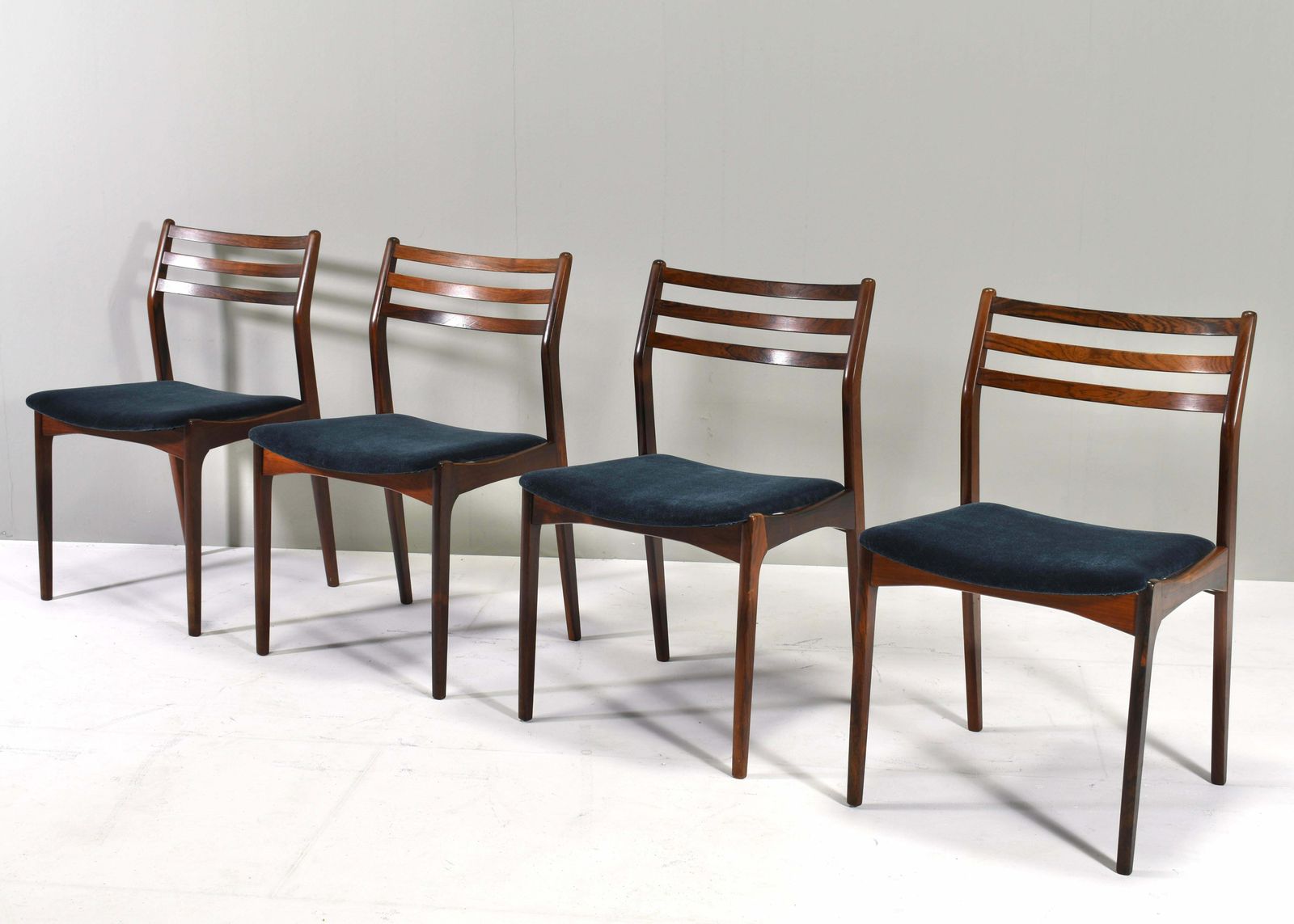 Set Of Four Scandinavian Danish Dining Chairs   Denmark, Circa 1960 photo vinterior