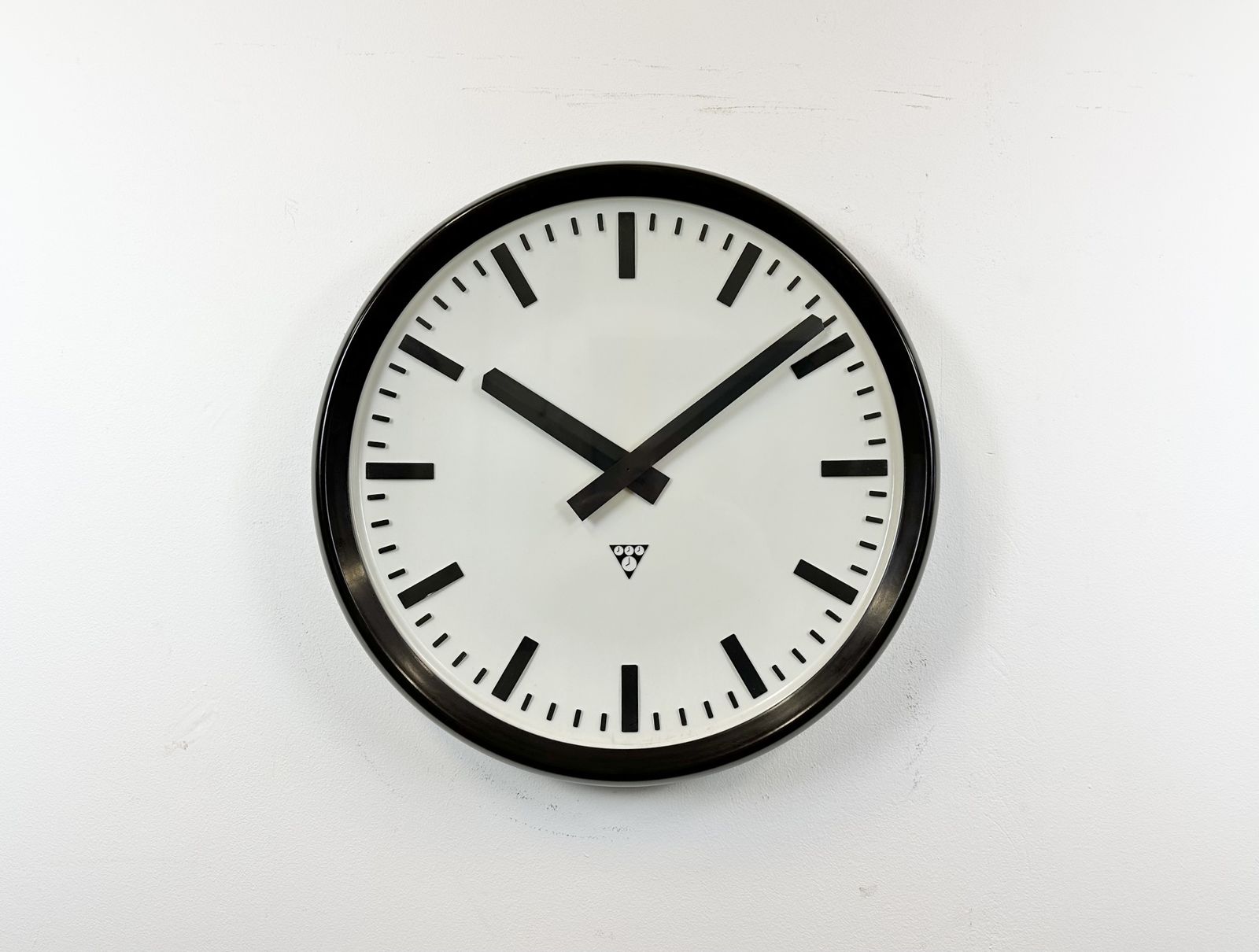 Large Industrial Bakelite Factory Wall Clock From Pragotron, 1960s photo furniture