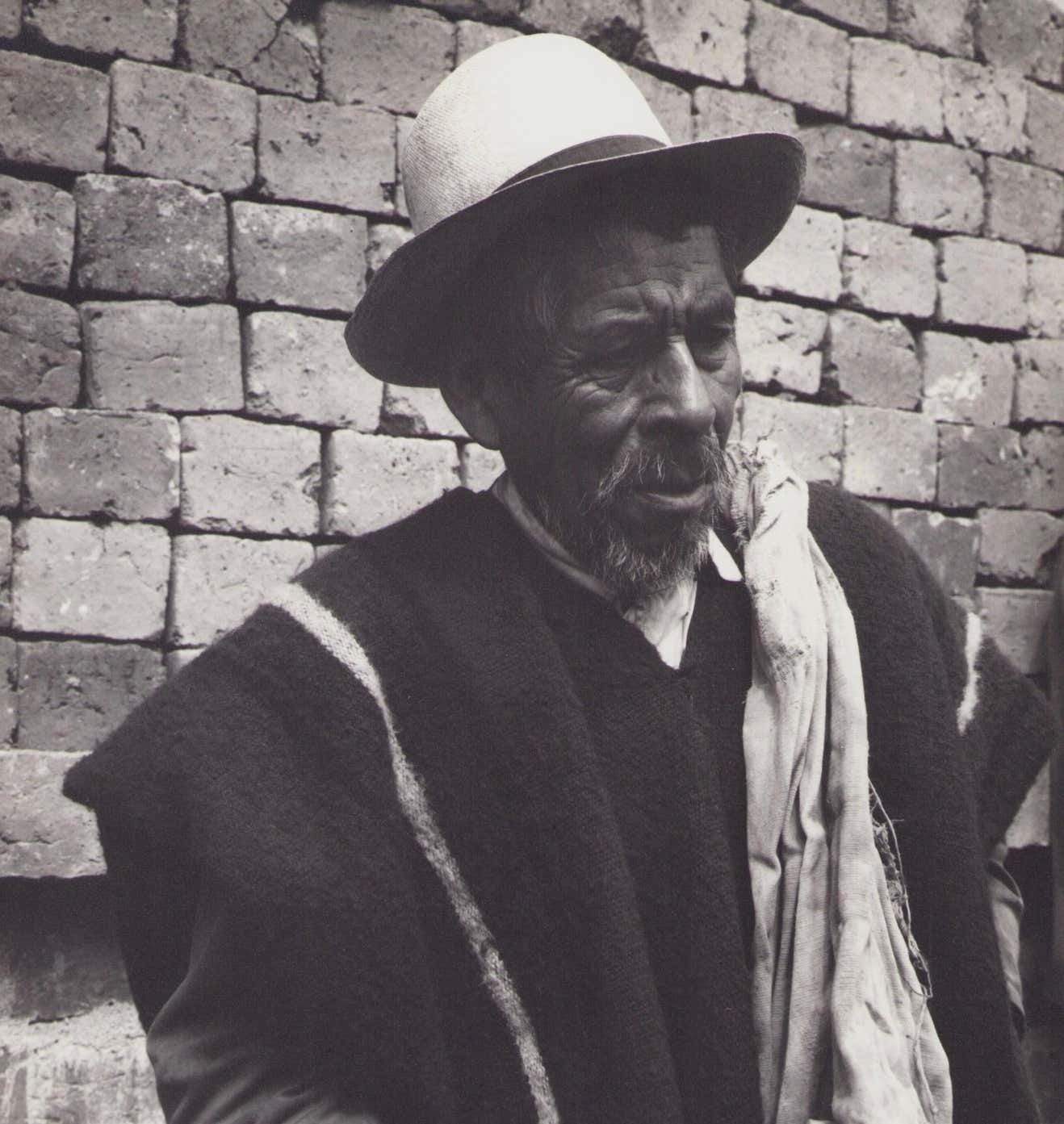 Ecuador Man Handwork Black And White Photograph, 1960s photo furniture