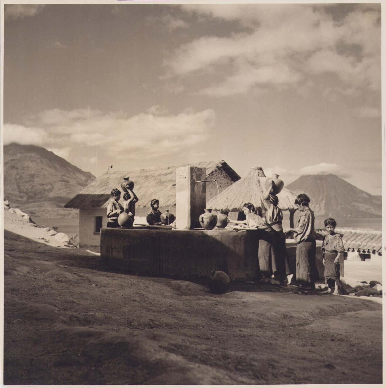 Hanna Seidel Guatemala, Village, People, Black And White Photograph, Circa 1960s,Circa 1960s