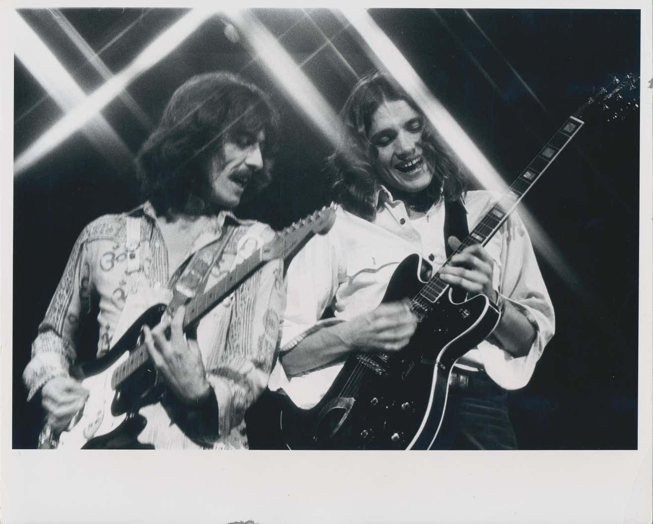 Henry Grossman Black And White Photograph By George Harrison, Robin Ford, 8" X 10". Circa 1970