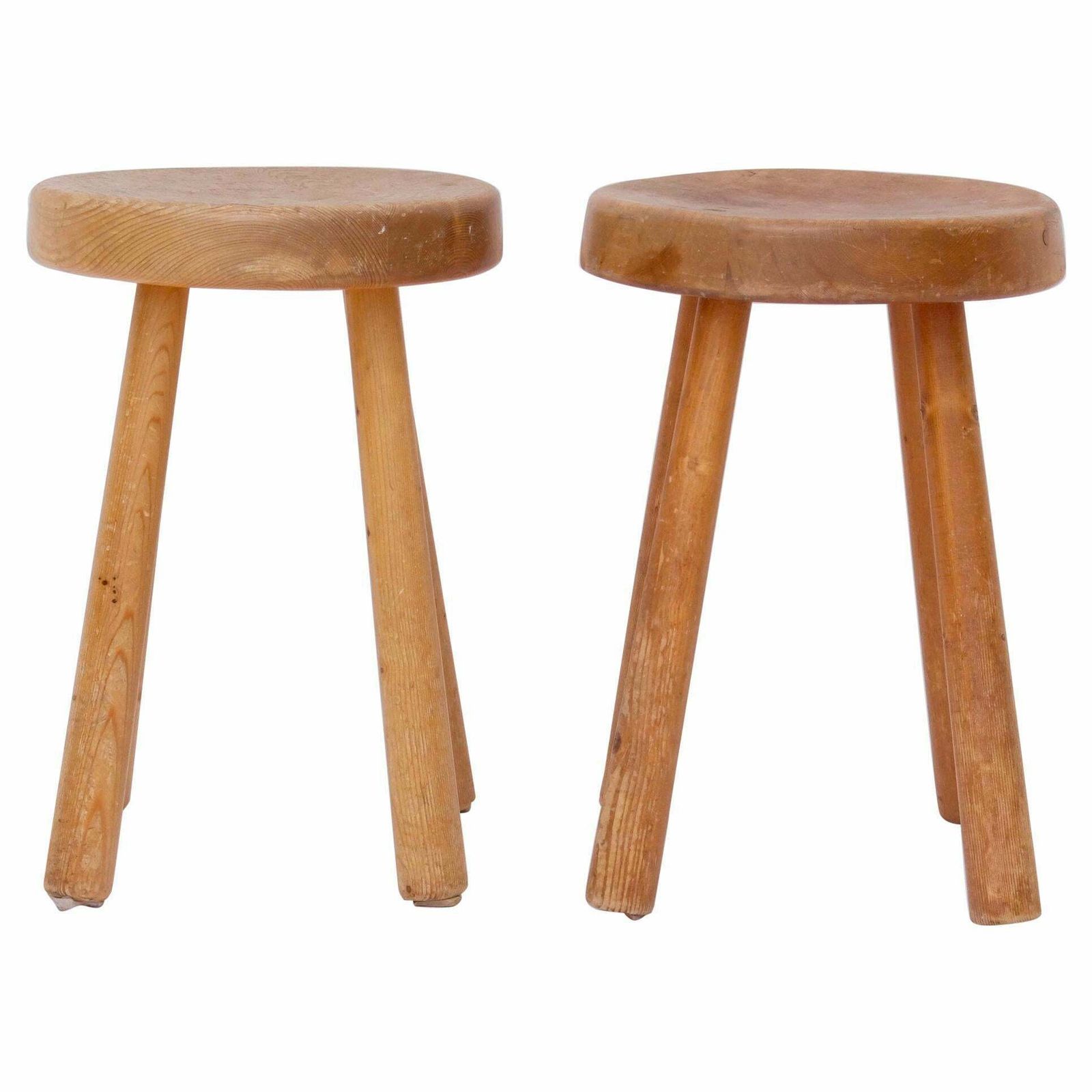 Very Rare Set Of Charlotte Perriand 4 Legs Configuration Stools