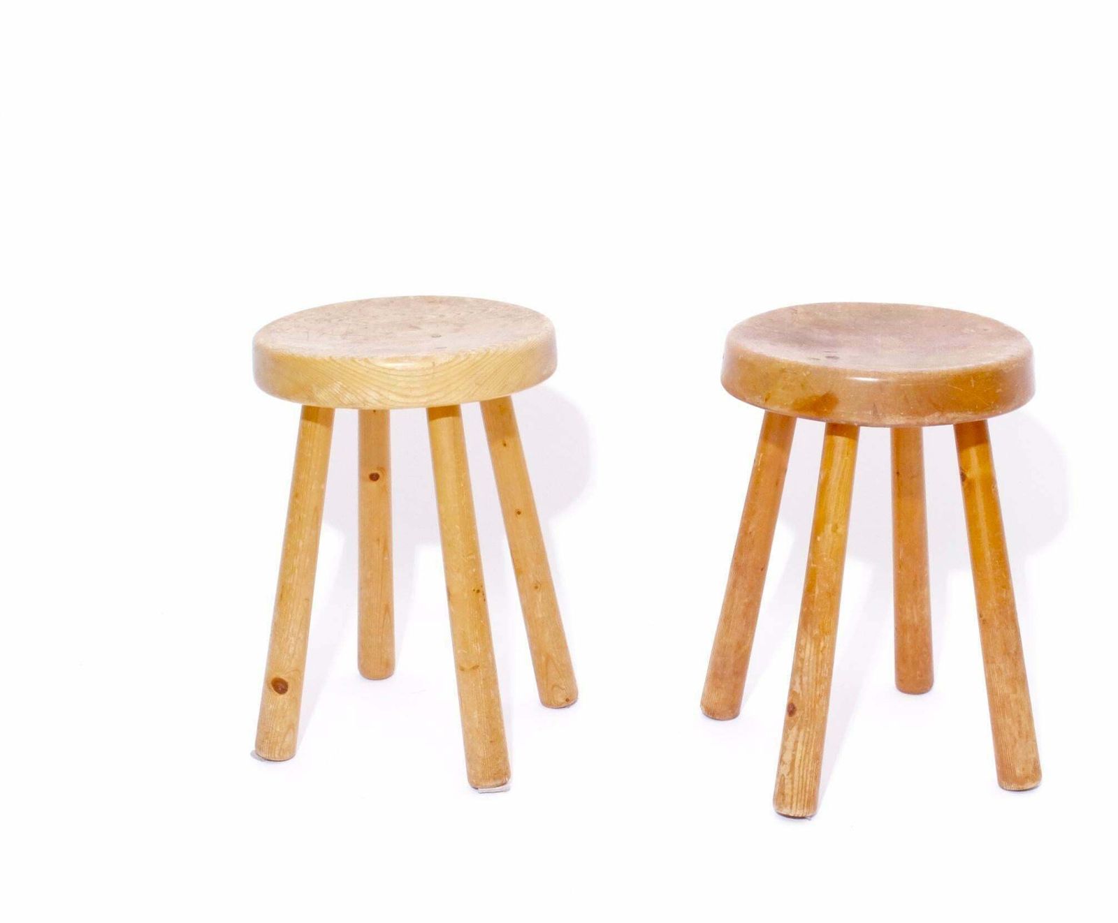 Very Rare Set Of Charlotte Perriand 4 Legs Configuration Stools photo furniture