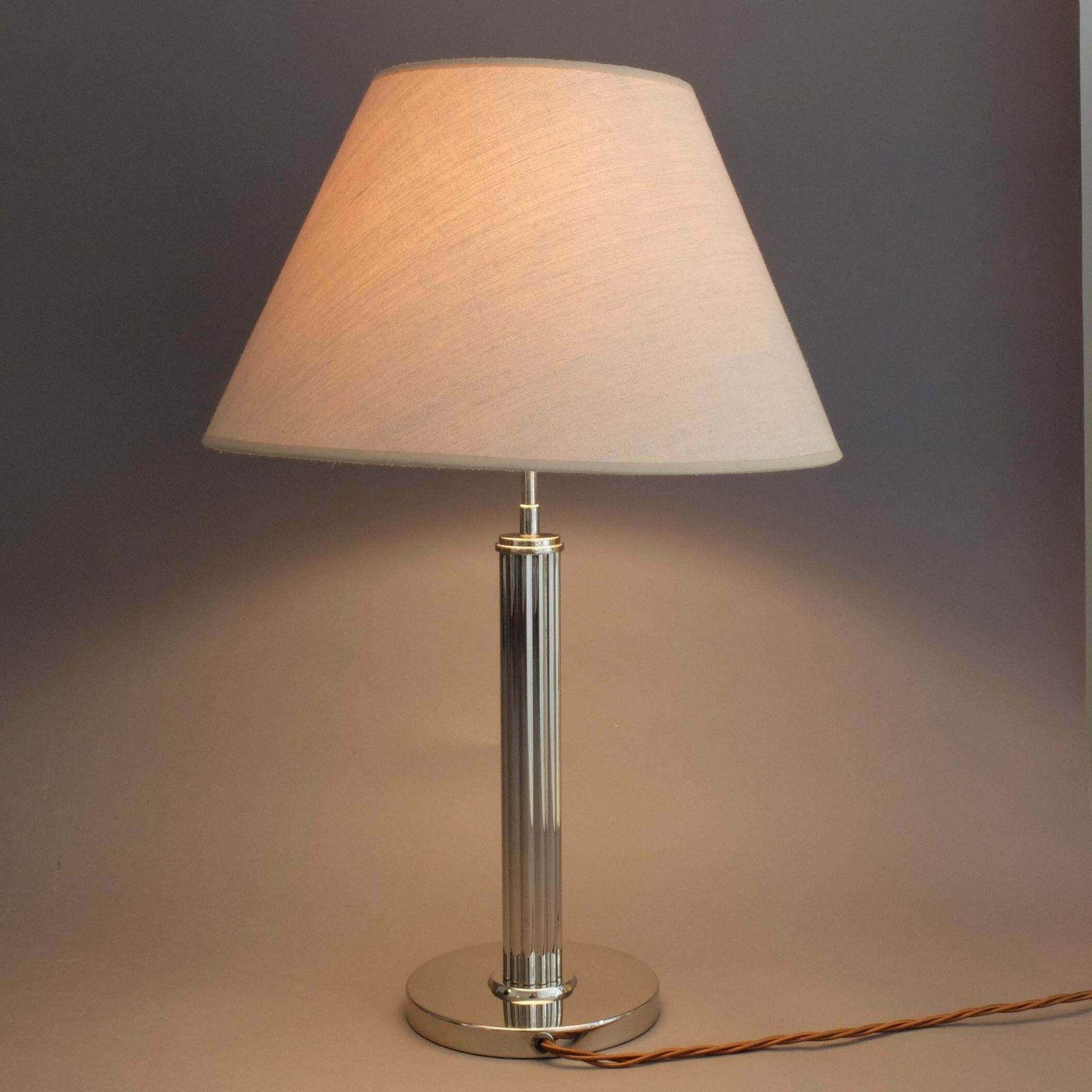 Pair Of 1940s Us Army Desk Lamp In Nickel Plated Polish. Pair Of Bedside Lamp photo furniture