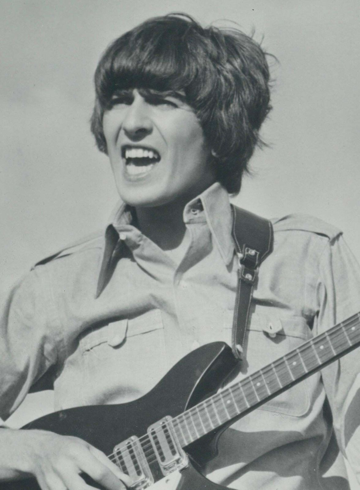 George Harrison Guitar Black And White Photography Ca 1970s photo furniture