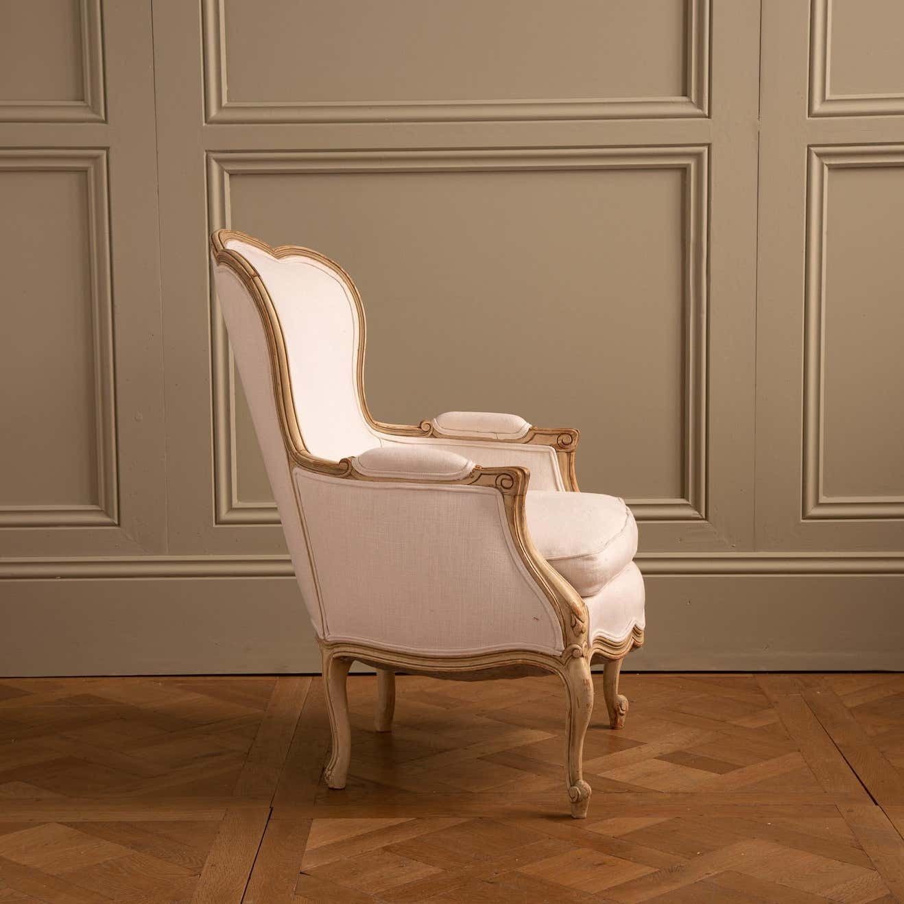 Swedish Gustavian Arm Chair Circa Early 1900's Painted Warm White photo Furniture
