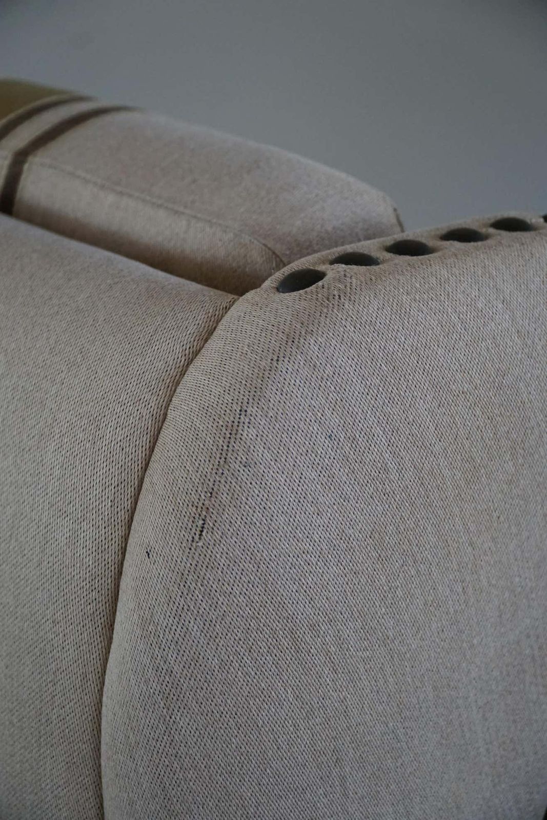 photo for sale Pair Of Danish Modern Highback Lounge Chairs In Style Of Henning Kjærnulf, 1960s