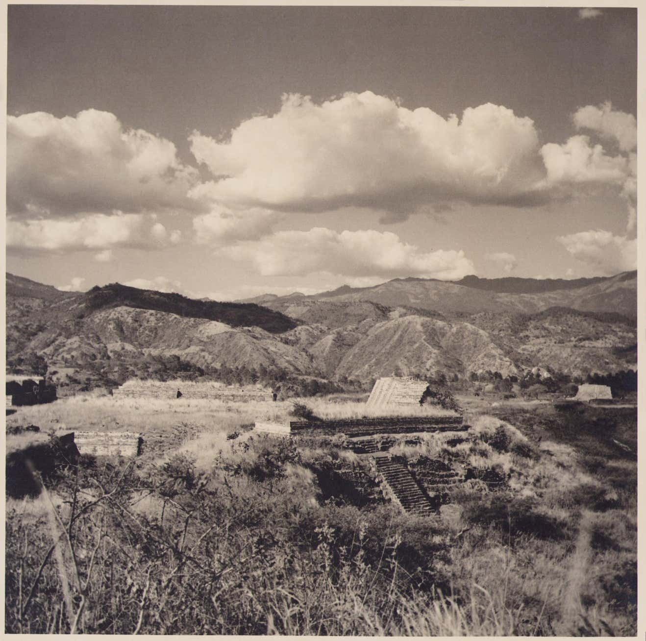 Guatemalan Landscape, Black And White Photograph, Ca. 1960s