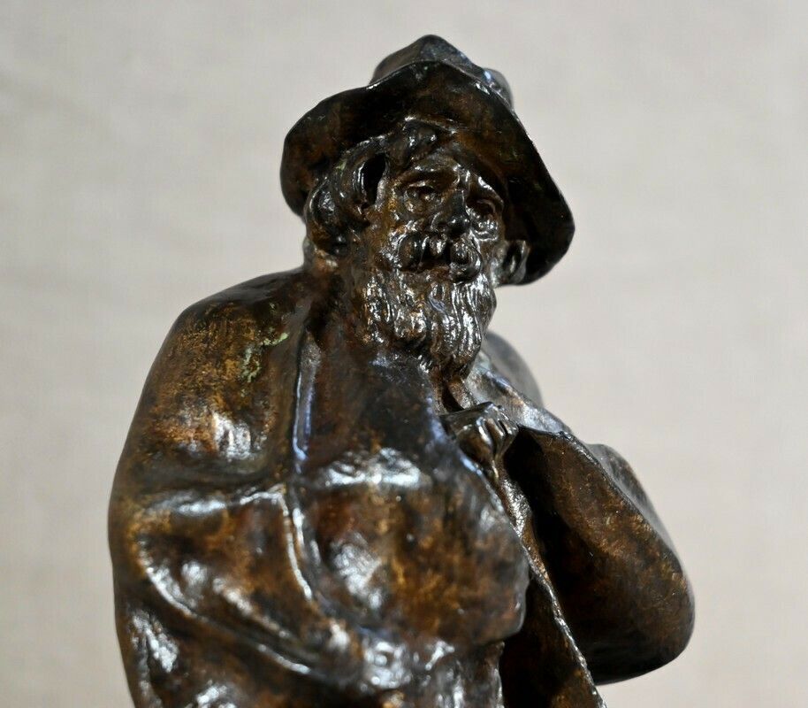 Bronze "The Shepherd And His Dog", Signed G.Omerth   Early 20th Century photo buy