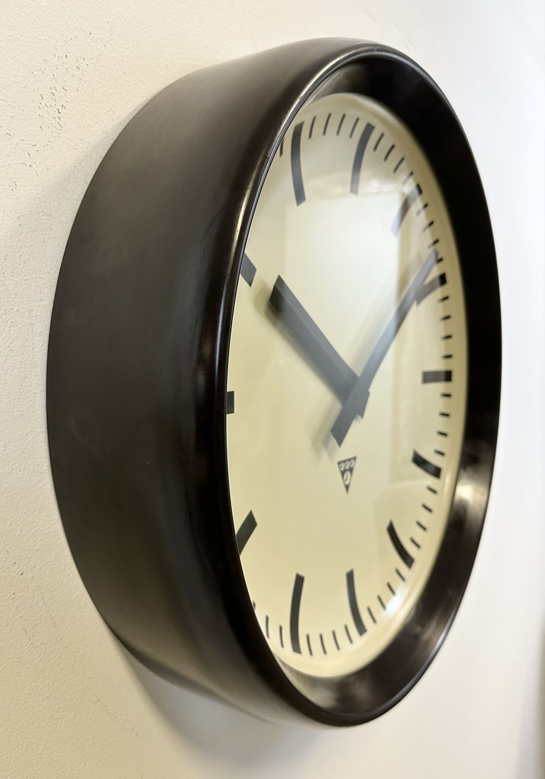 photo furniture Large Industrial Bakelite Factory Wall Clock From Pragotron, 1960s