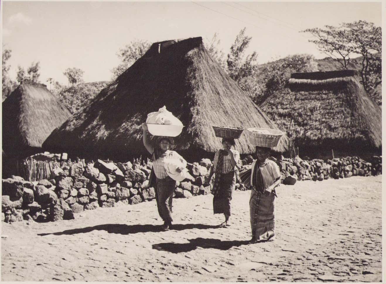 Guatemala, Women, Black And White Photograph, Circa 1960s