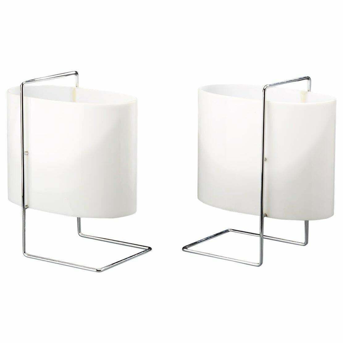 Model 1021 Pair Of Table/Bedside Lamps By Roger Fatus For Disderot