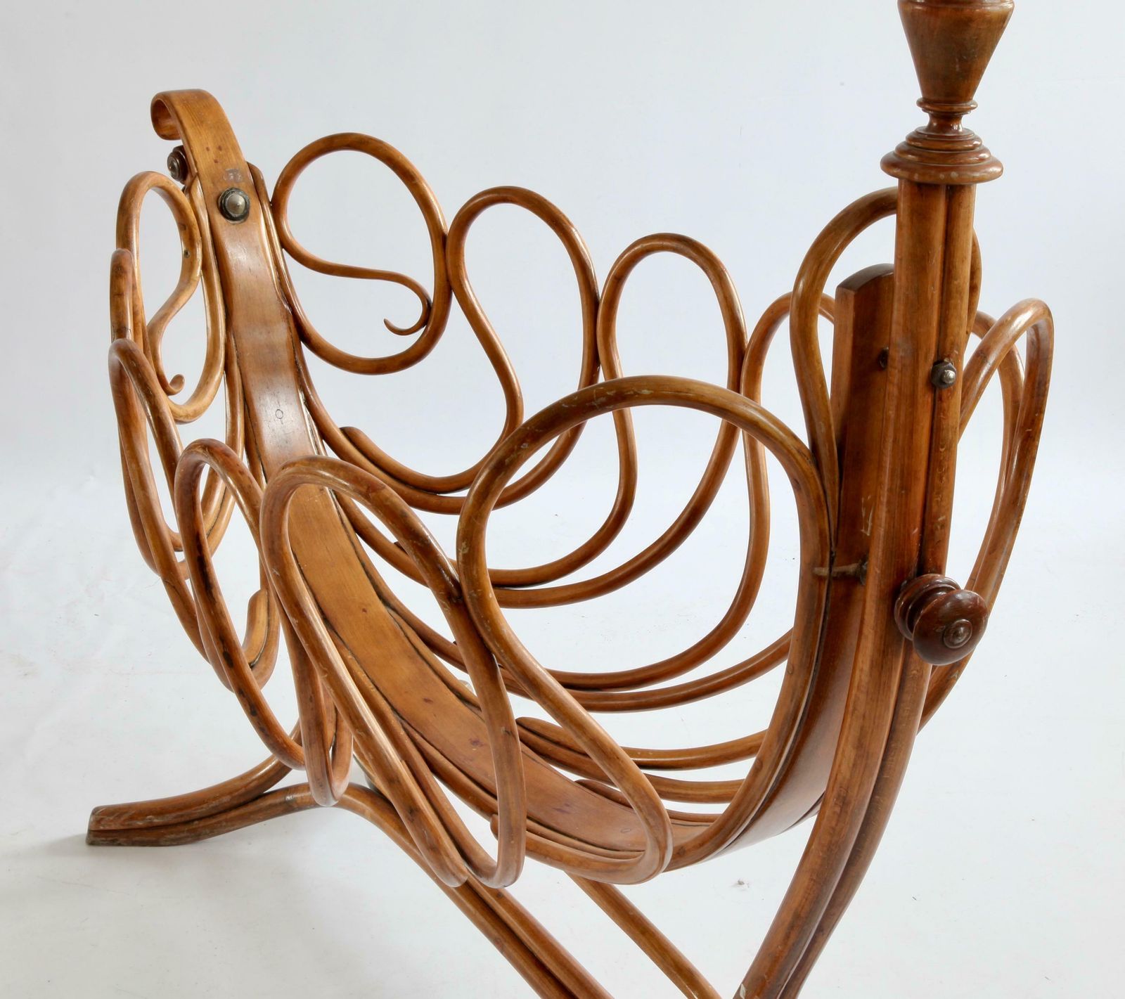 Rare French Bentwood Cradle In The Thonet Style, Late 19th Century photo Home Decor