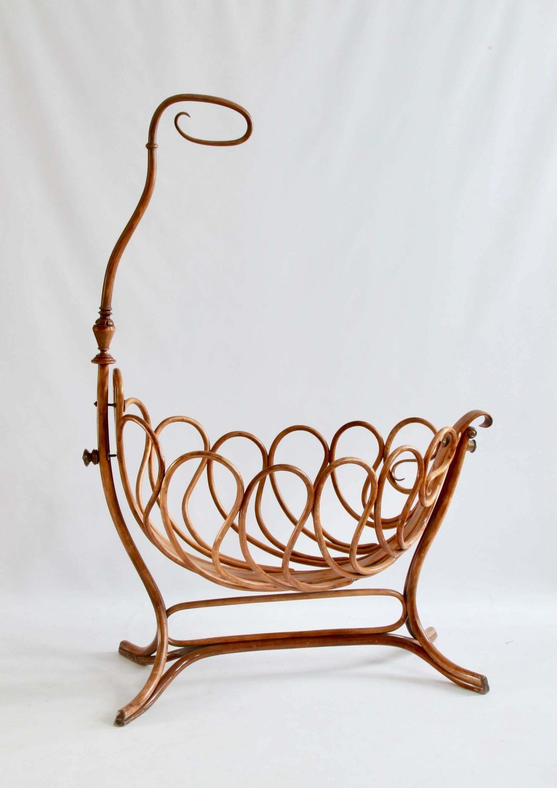 Rare French Bentwood Cradle In The Thonet Style, Late 19th Century photo buy