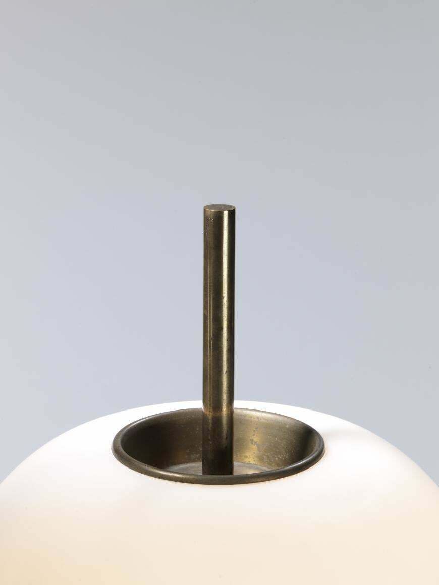 Disderot J14 Glass & Brass Standing / Floor Lamp By André Motte Available Now photo 2296.0