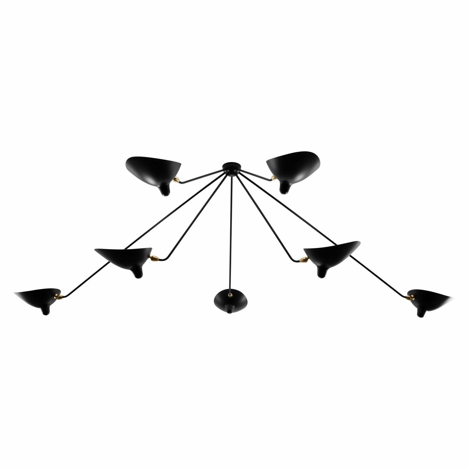 Ceiling Pendant Spider Lamp With Seven Fixed Arms By Les Editions, Serge Mouille