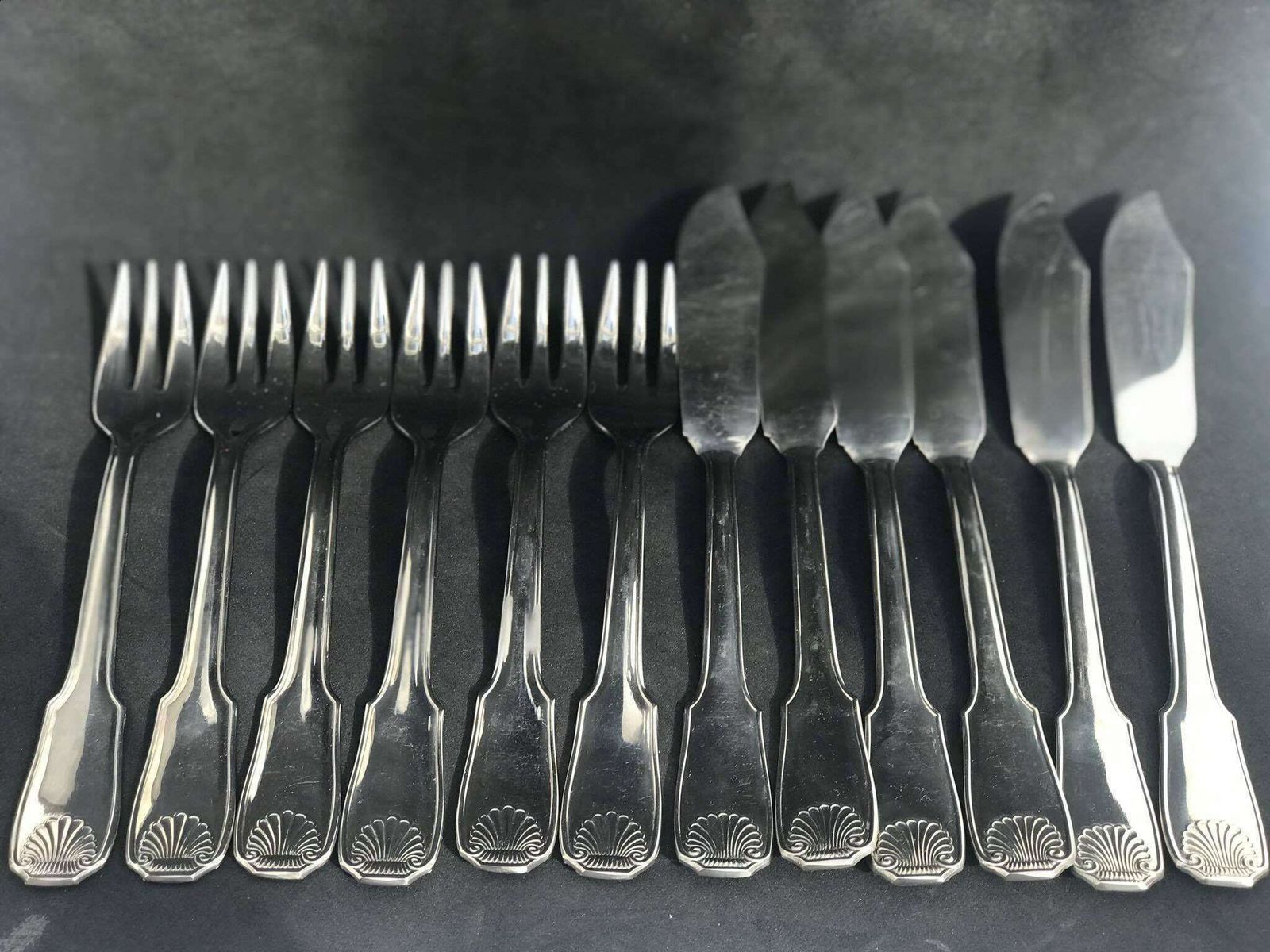 Fish Cutlery Flatware Fork Knives Wmf Cromargan Stainless Steel Table Holiday Dinner Wedding Gift Seafood Cutlery Wedding Gift photo furniture
