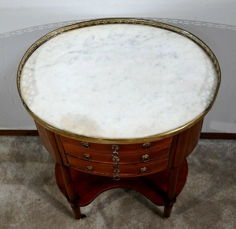 Tambour Mahogany Chiffonier Table Louis XVI Period  2nd Part Of The 18th Century photo Furniture