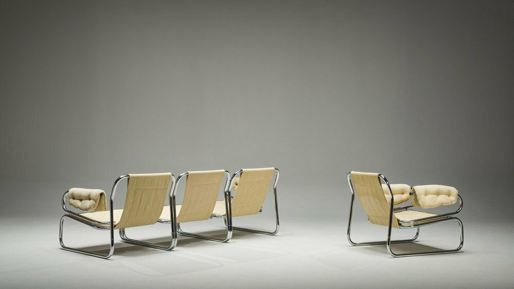 photo furniture Three Seater Borkum Sofa & Lounge Chairs By Johan Bertil Häggström For Ikea, 1970s, Set Of 2