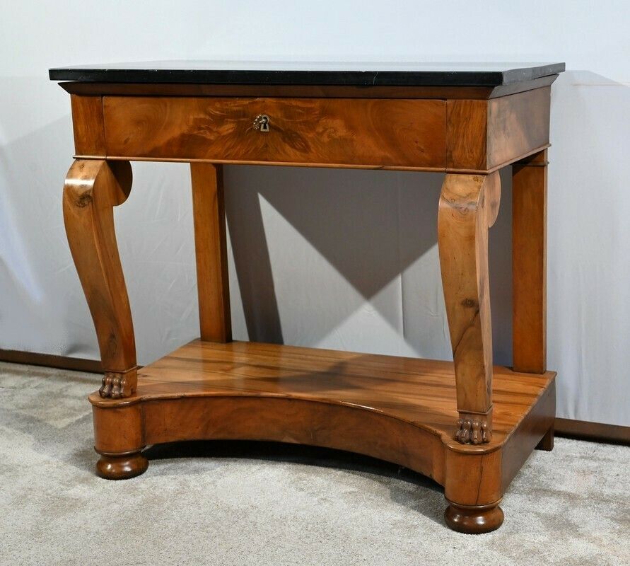 Small Walnut Property Console Restoration Period  Early 19th Century photo for sale