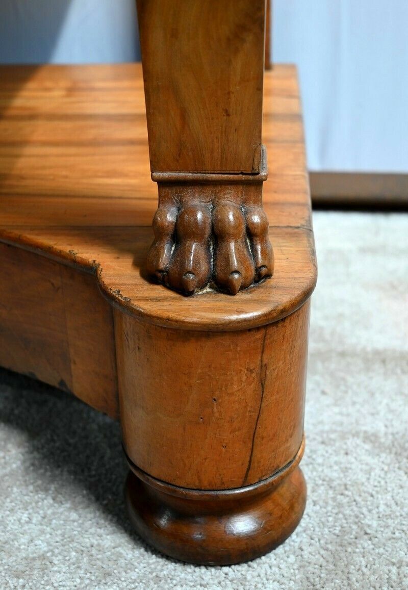 4197.25 Small Walnut Property Console Restoration Period  Early 19th Century photo