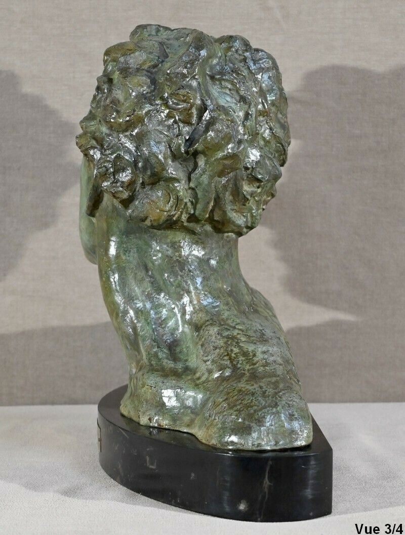 photo vinterior Important Bronze Jean Mermoz Signed A.Ouline  1st Part XX