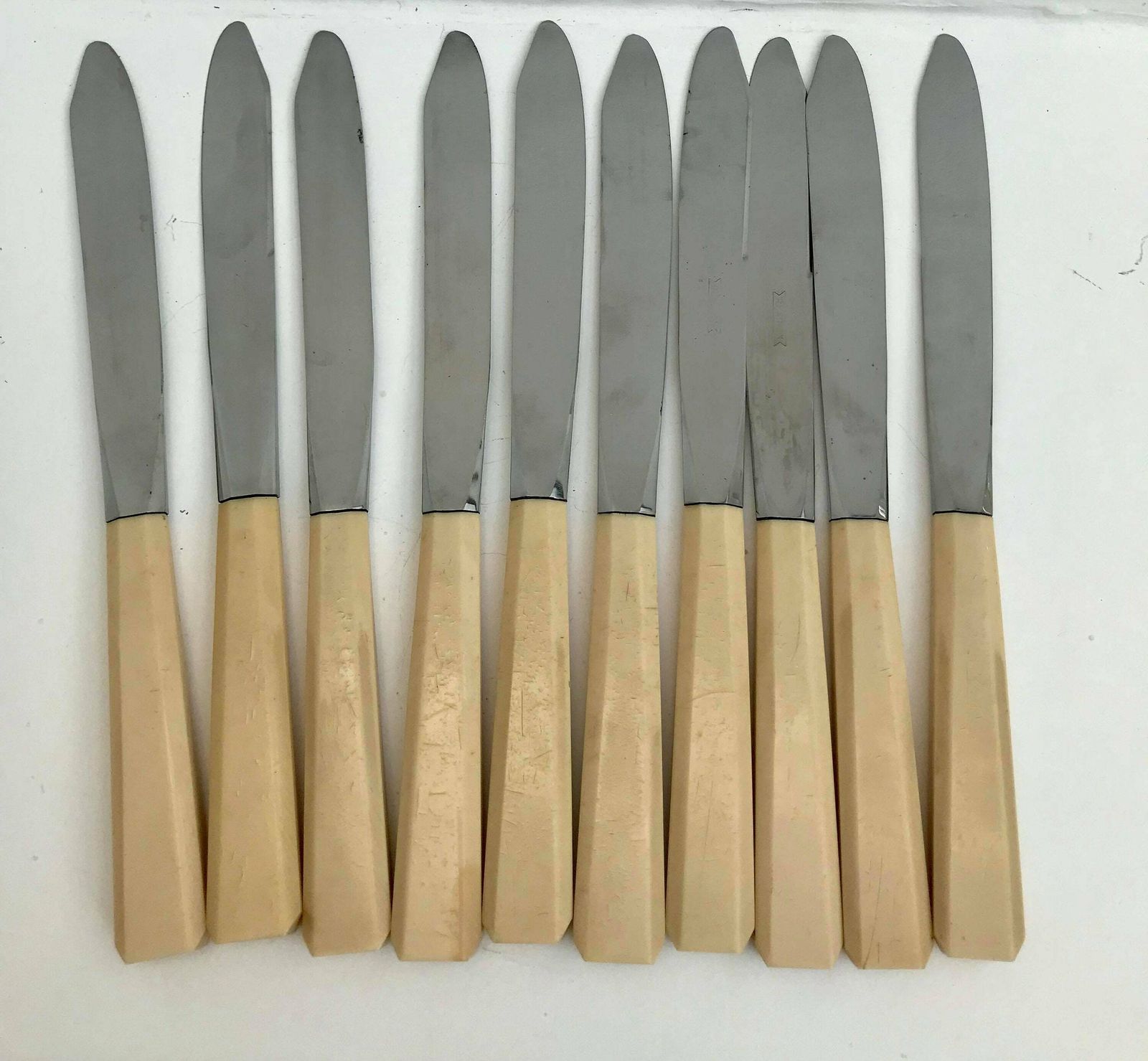 Dinner Knives, Art Deco French Knife Set French Dinner Knife Set, 1930s Flatware, Lunch & Dinner Knives, Boxed Knife Set Stainless Steel photo furniture