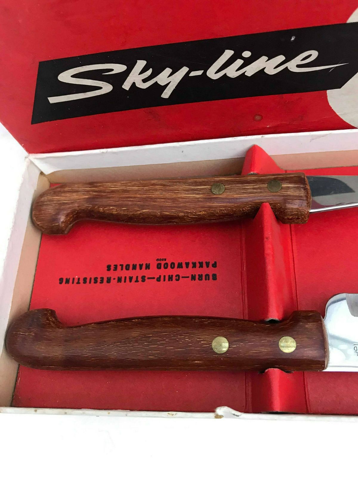 Voorsnijmes In Doos Met Aanzetstaal – Sky Line Voorsnijset, Verzamelbaar Bestek, Retro Couvert, Barbecuegereedschap, Tuindiner photo buy