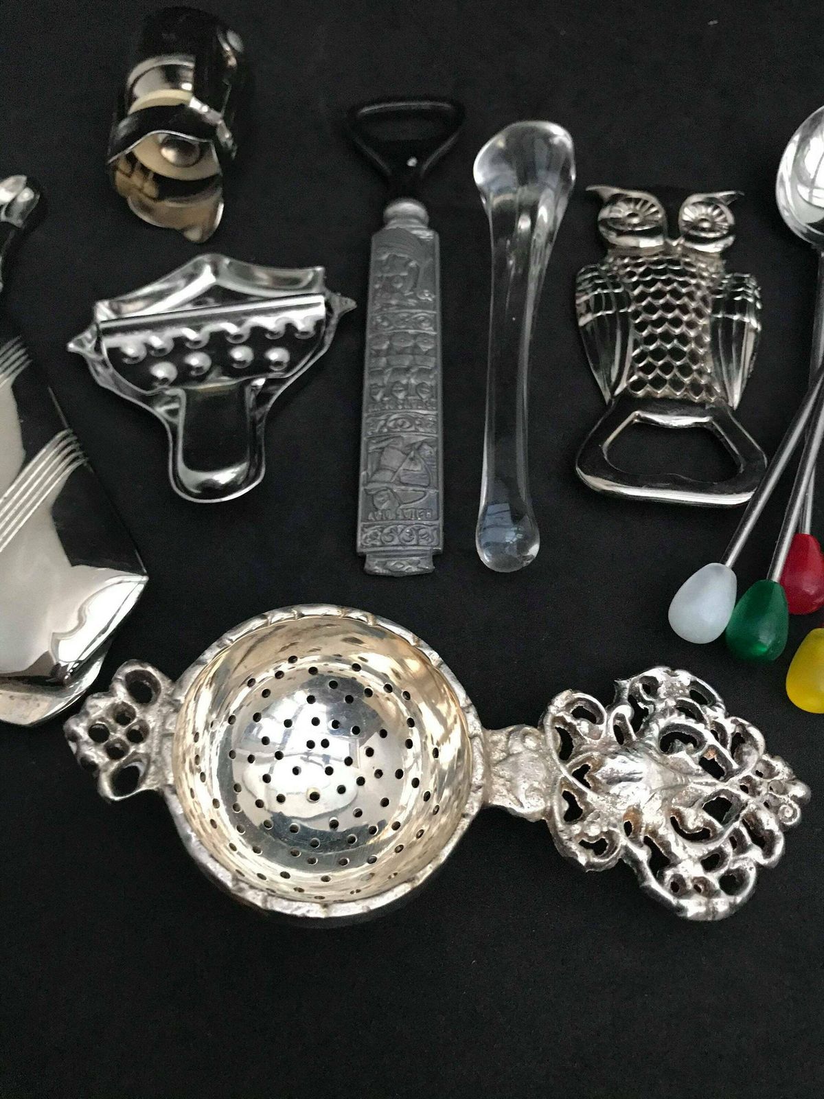 Bar Accessories Set Vintage Bar Tools Champagne Stopper Viking Bottle Opener Owl Beer Opener Lemon Squeezer Cocktail Spoon Stirrer Gift Him photo furniture