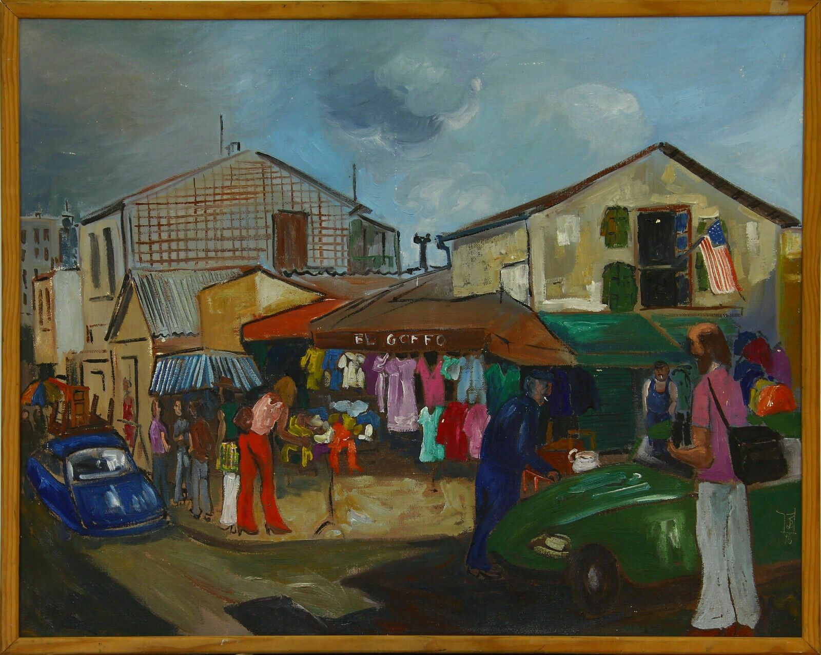 Oil On Canvas By Jesus Diaz Ferrer Titled El Goffo