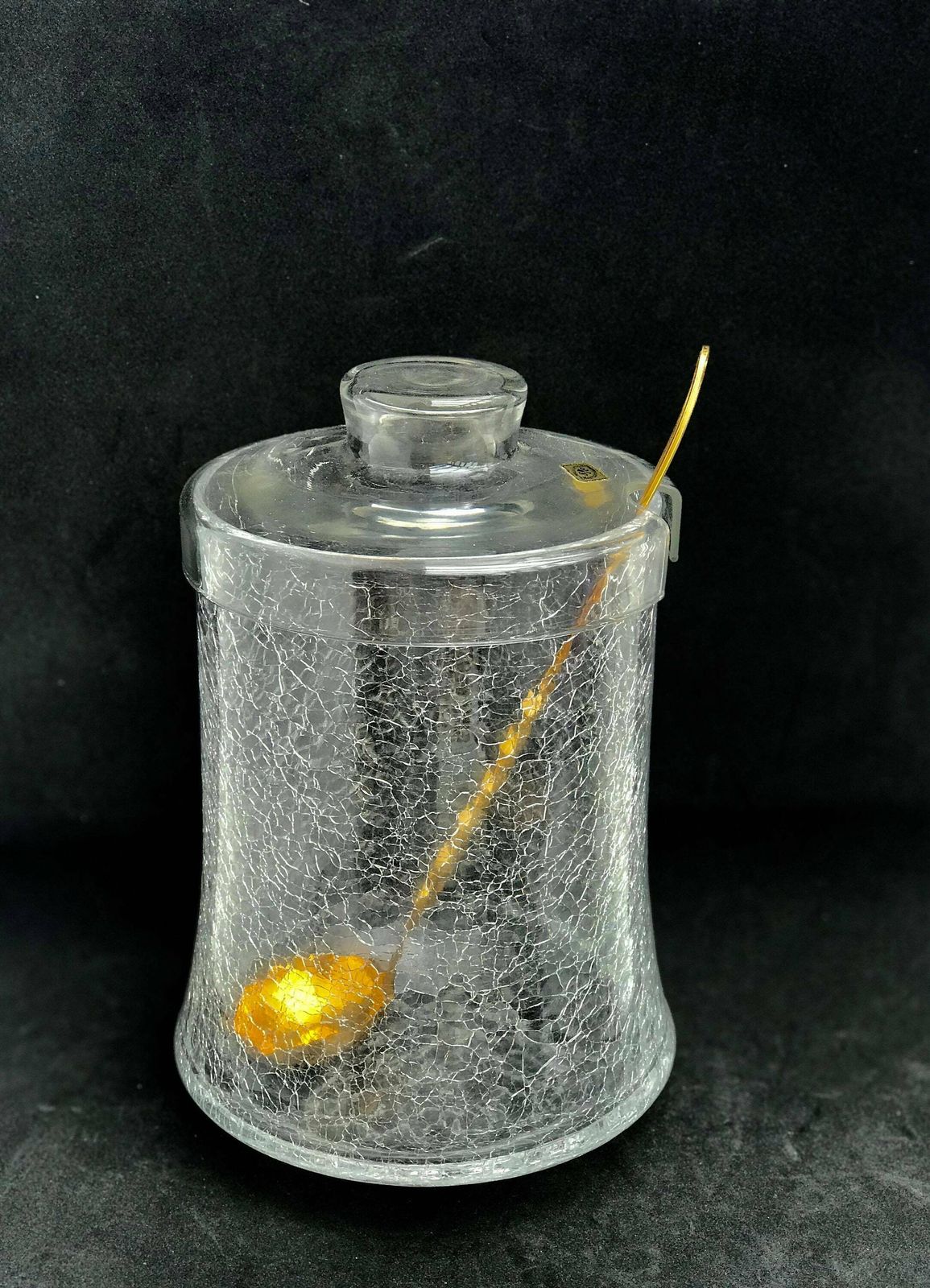 Vintage Punch Bowl Glass Crackled Lidded Crystal Austrian Zalzburger Kristallglass With Ladle Sangria Jar Large Cocktail Jug Clerico Bowl photo Home Decor