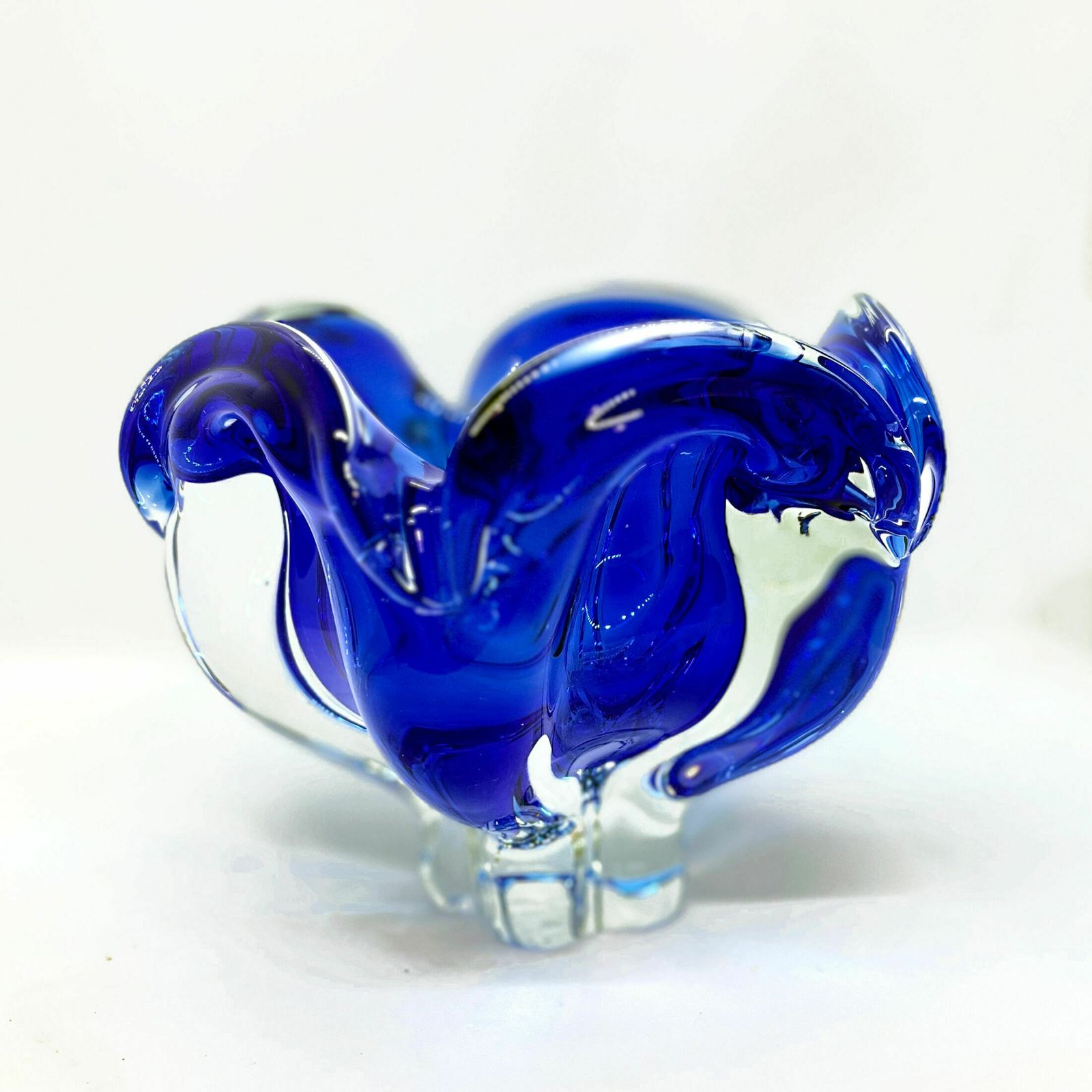 Cobalt Bowl, Designed By J. Hospodka, Chribska Sklarna, Czechoslovakia, 1960s photo furniture