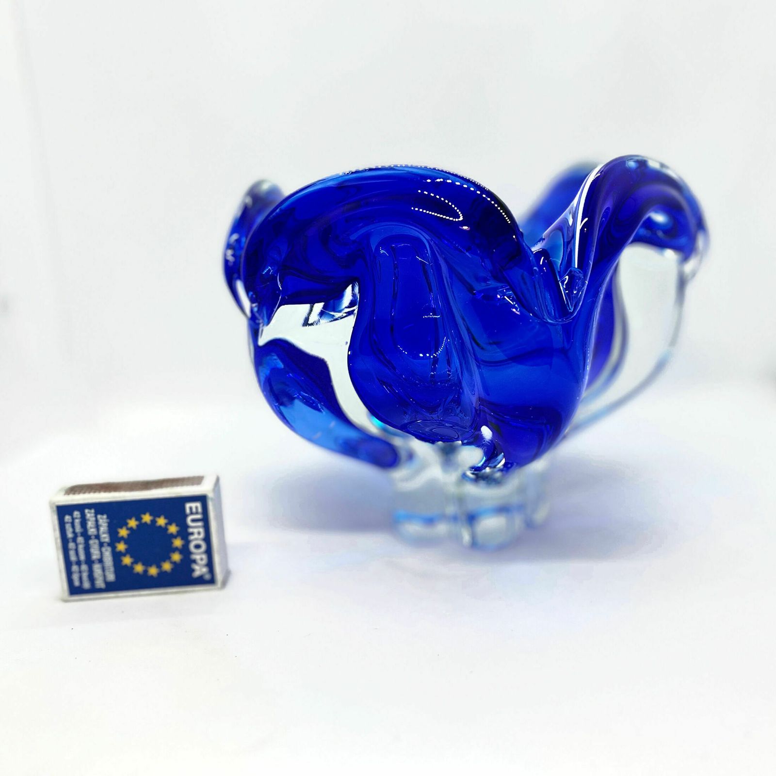 Cobalt Bowl, Designed By J. Hospodka, Chribska Sklarna, Czechoslovakia, 1960s photo buy