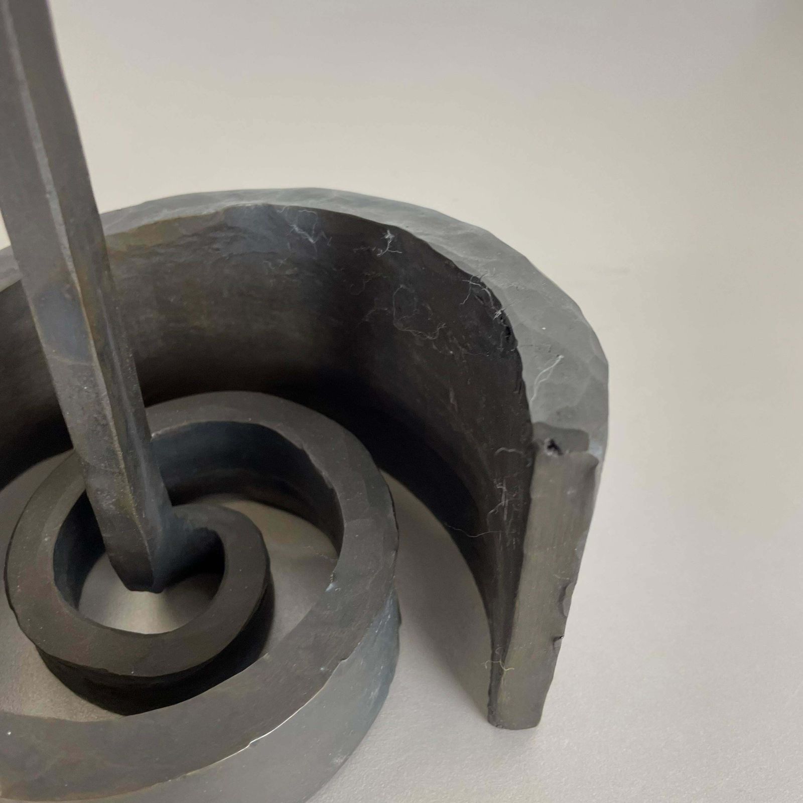 Large 42cm 3.9kg Brutalist Bronze Candleholder By Manfred Bergmeister, 1970s photo 793.0