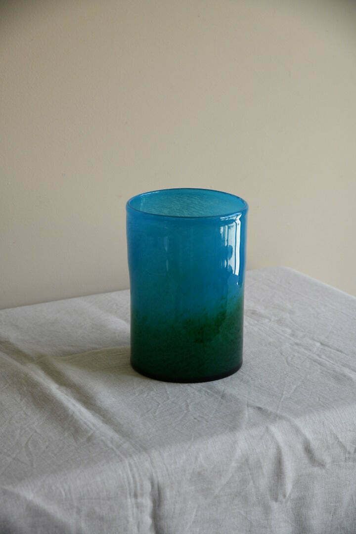 John Orwar Lake Ekenas Sweden Cylinder Glass Vase photo for sale