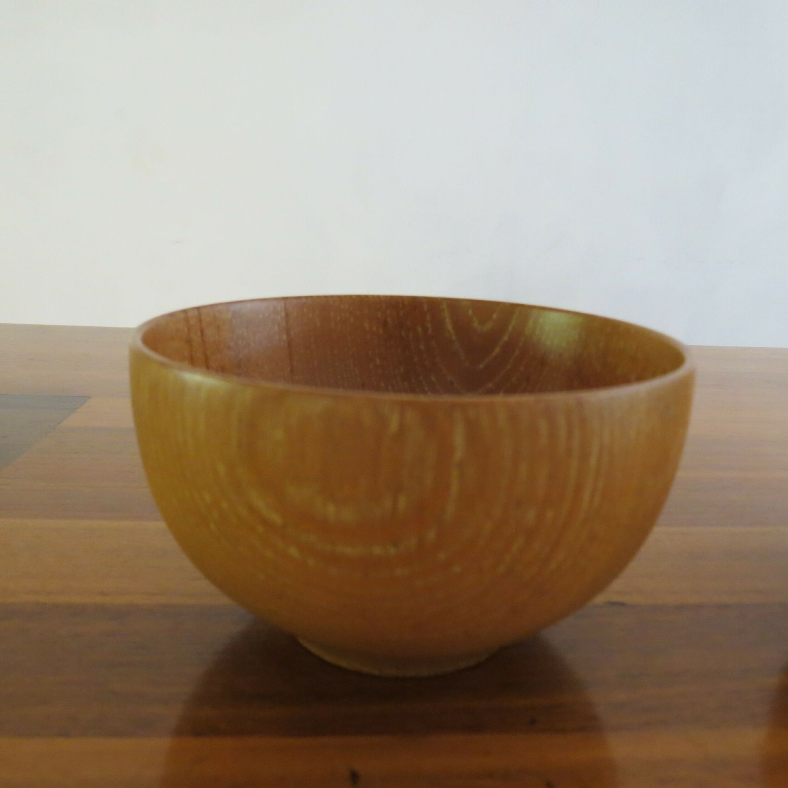 Set Of 3 Hand Produced 1970s Wooden Ash Bowls photo vintage
