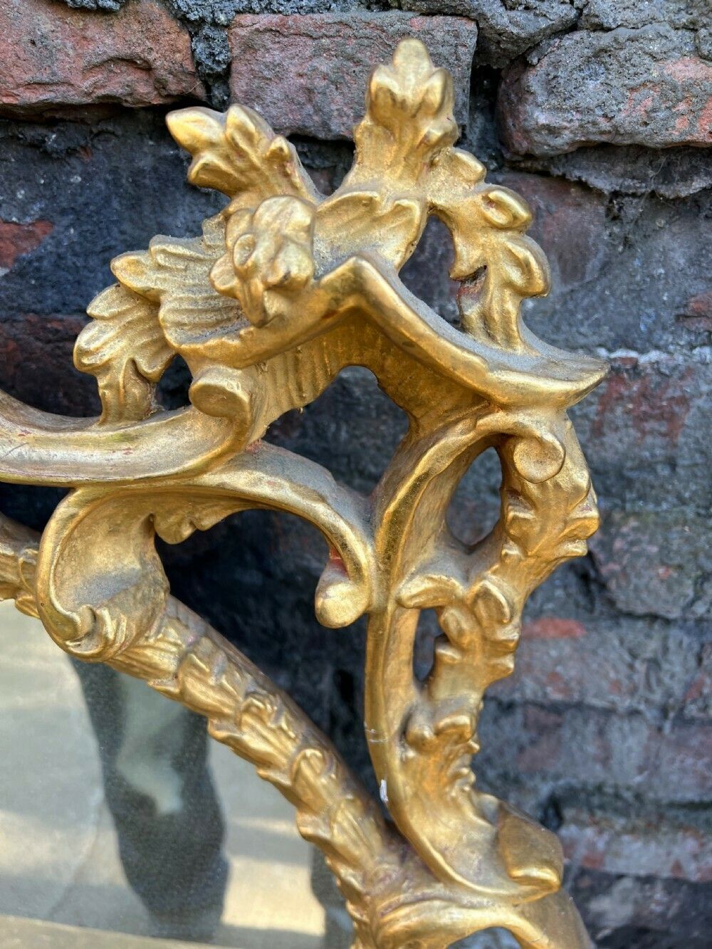 photo for sale Italian Carved Giltwood Mirror In The Rococo Taste