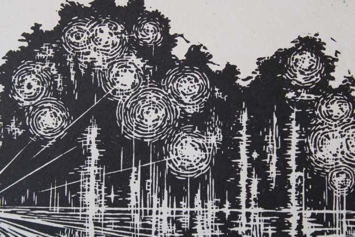 Nikolai Uvarov Anozotropic Motorway 1980s, Paper, Linocut, photo buy