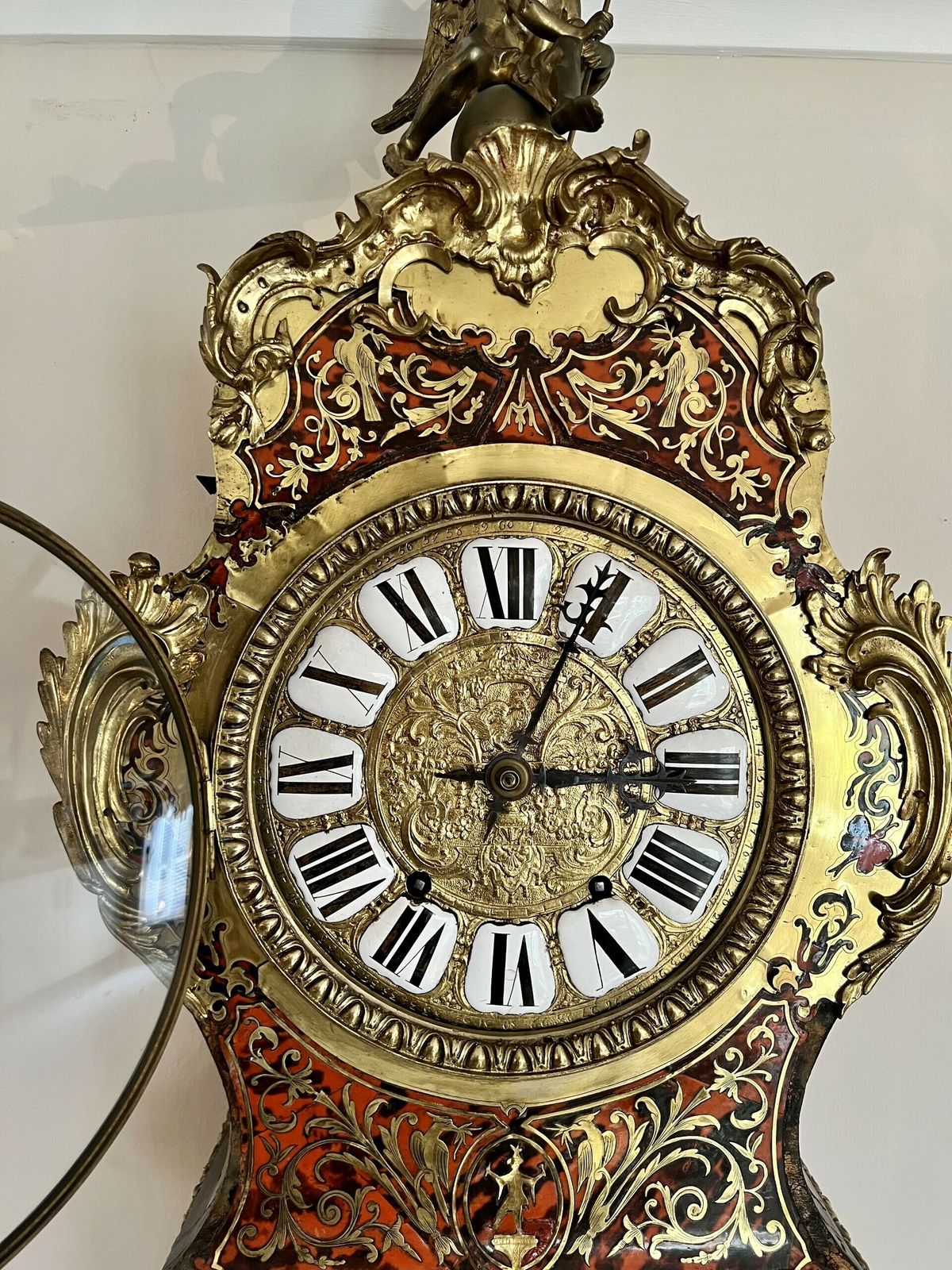 photo for sale Fantastic Quality Napoleon III Marquetry Inlaid Eight Day Longcase Clock