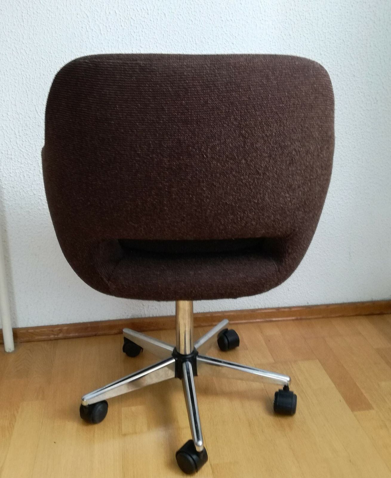 1 Van 4 Vintage Bureaustoel / Stoffen Draaistoel Op Wielen / Mid Century Modern Joegoslavië photo Meubels
