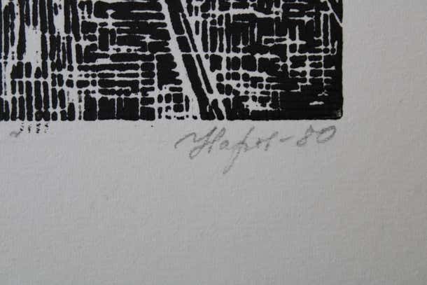 Diptych 1980 Paper Linocut Each Artwork photo vintage