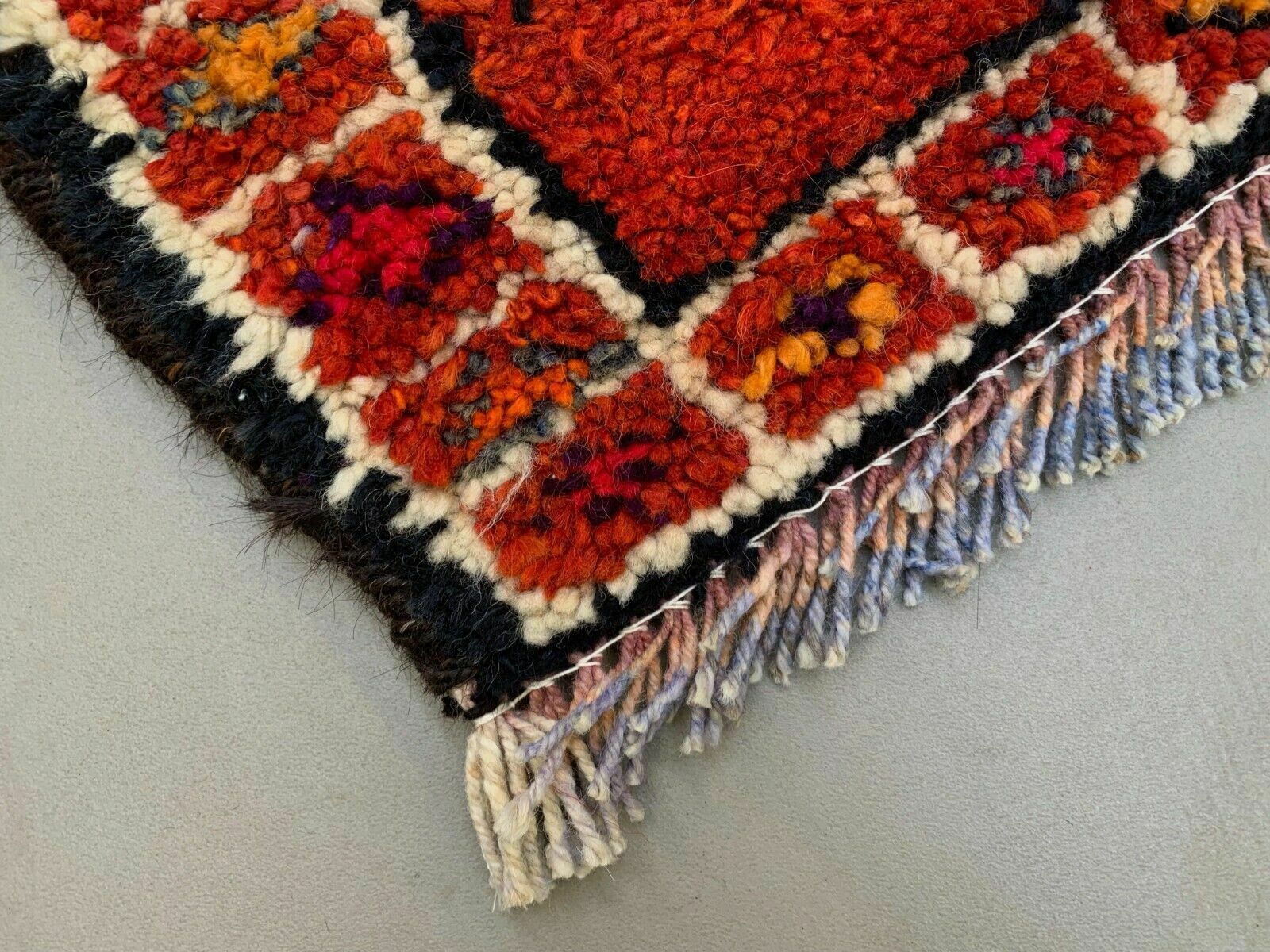 Vintage Turkish Tribal Runner 340x93 Cm Veg Dye Wool Rug Tribal, Handmade photo 495.0