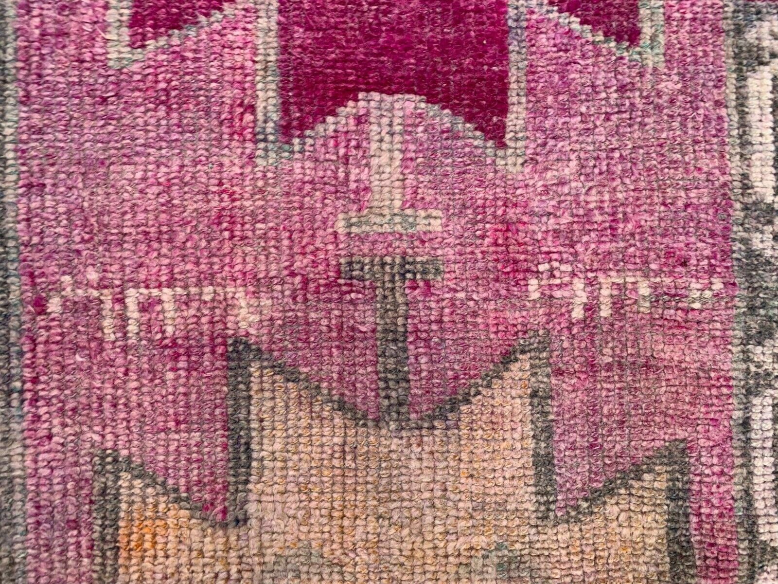 Vintage Turkish Tribal Runner 350x106 Cm Veg Dye Wool Rug Tribal, Handmade photo buy