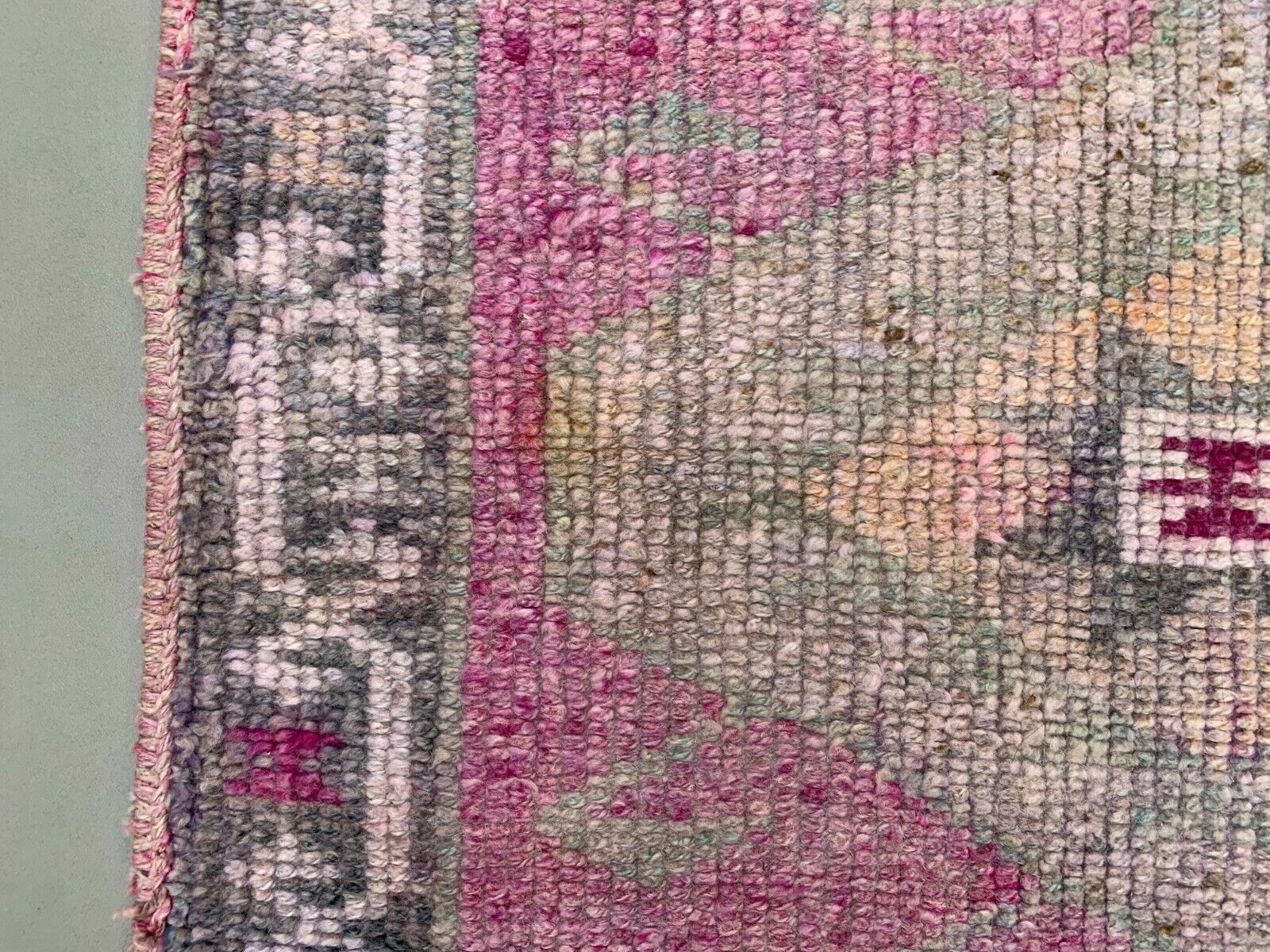 photo furniture Vintage Turkish Tribal Runner 350x106 Cm Veg Dye Wool Rug Tribal, Handmade
