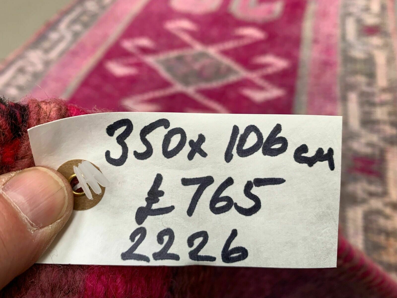 photo vinterior Vintage Turkish Tribal Runner 350x106 Cm Veg Dye Wool Rug Tribal, Handmade